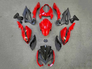 2018-2024 Red Matte Black Kawasaki Z400 Motorcycle Fairings Canada