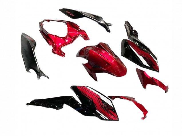 2018-2024 Candy Red Glossy Black Kawasaki Z400 Motorcycle Fairings Canada