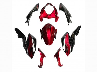 2018-2024 Candy Red Glossy Black Kawasaki Z400 Motorcycle Fairings Canada
