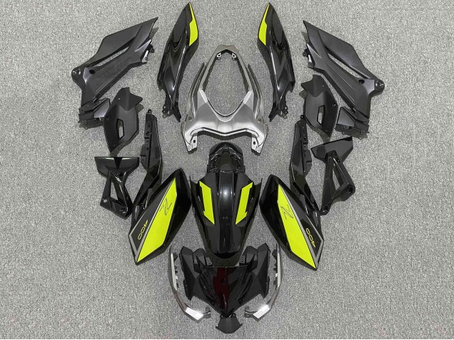 2018-2024 Matte Black Yellow Kawasaki Z400 Motorcycle Fairings Canada
