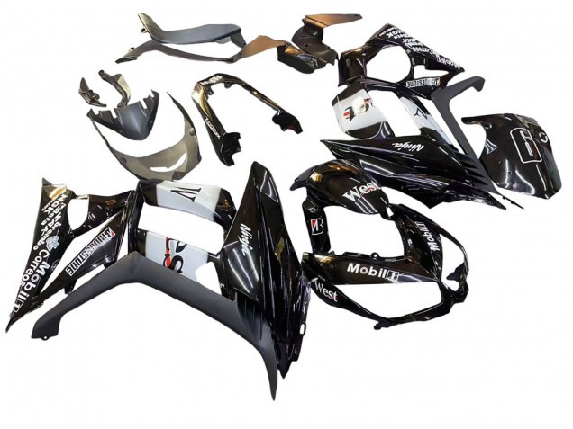 2010-2016 Glossy Black Gold White Mobil West Kawasaki Z1000SX Motorcycle Fairings Canada