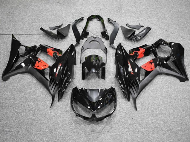 2010-2016 Glossy Black Matte Black Red Bull Kawasaki Z1000SX Motorcycle Fairings Canada