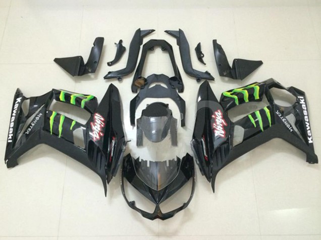 2010-2016 Glossy Black Green Monster Kawasaki Z1000SX Motorcycle Fairings Canada