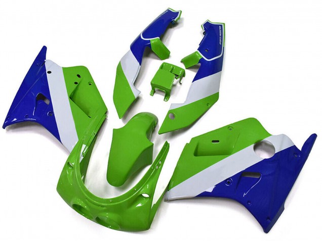 1989-1990 Green White Blue Kawasaki ZXR250 Motorcycle Fairings Canada
