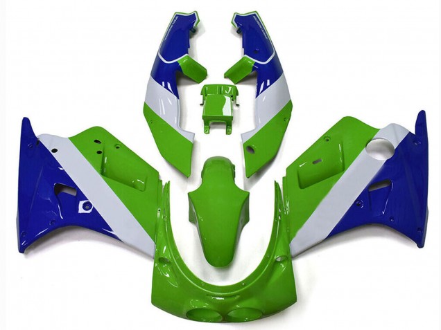 1989-1990 Green White Blue Kawasaki ZXR250 Motorcycle Fairings Canada