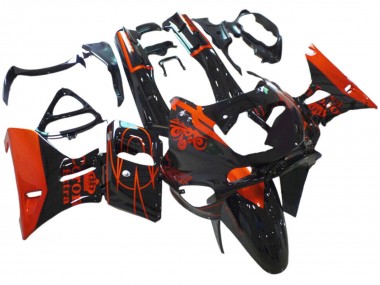 1993-2007 Glossy Black Red Corona Extra Kawasaki ZZR400 Motorcycle Fairings Canada