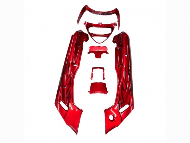 1993-2007 Red Black Flame Kawasaki ZZR400 Motorcycle Fairings Canada