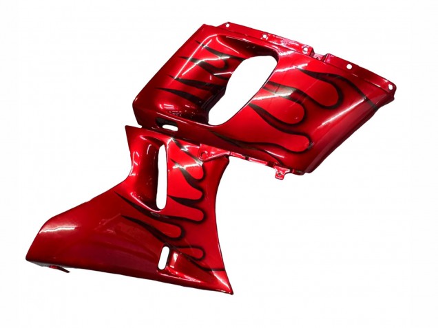 1993-2007 Red Black Flame Kawasaki ZZR400 Motorcycle Fairings Canada
