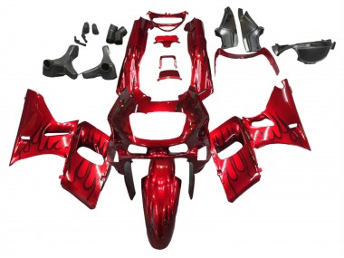 1993-2007 Red Black Flame Kawasaki ZZR400 Motorcycle Fairings Canada