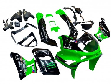 1993-2007 Green Glossy Black Green Monster Elf Touch4 Bridgestone Kawasaki ZZR400 Motorcycle Fairings Canada