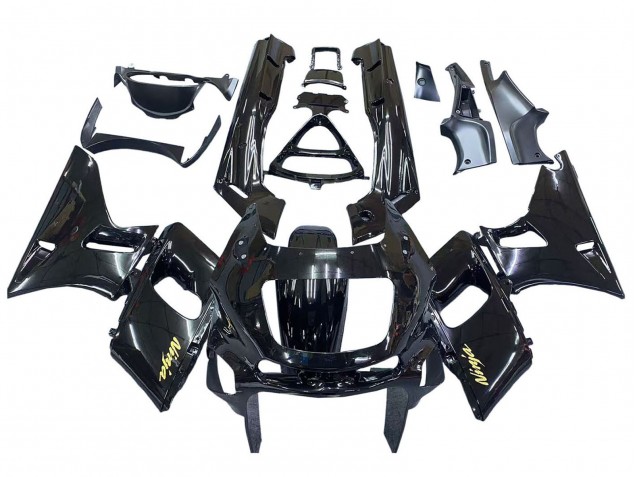 1993-2007 Glossy Black Gold Ninja Kawasaki ZZR400 Motorcycle Fairings Canada