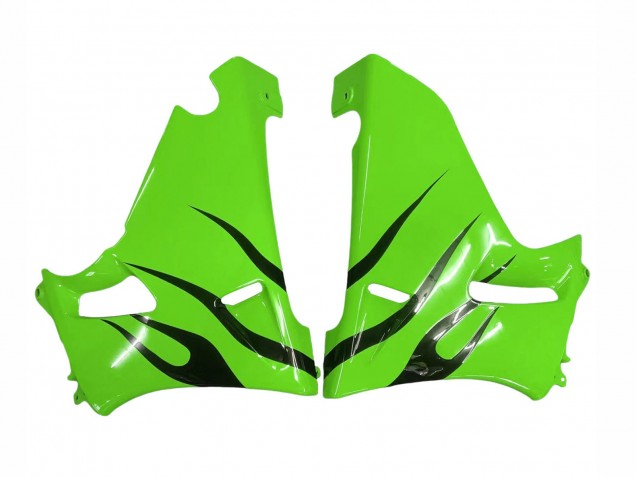 1993-2007 Green Glossy Black Flame Kawasaki ZZR400 Motorcycle Fairings Canada