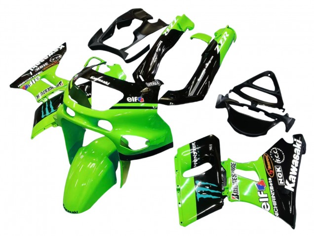 1993-2007 Green Glossy Black Blue Monster Elf Touch4 Bridgestone Kawasaki ZZR400 Motorcycle Fairings Canada
