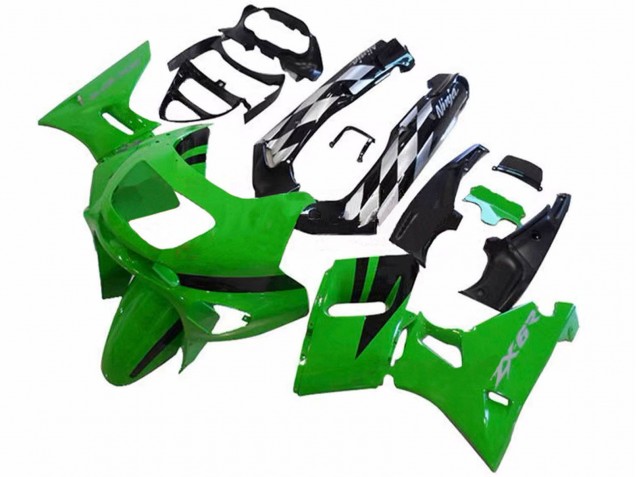 1993-2007 Green Glossy Black Kawasaki ZZR400 Motorcycle Fairings Canada