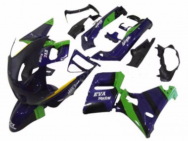 1993-2007 Green Dark Blue Purple Trick Star Eva Racing Kawasaki ZZR400 Motorcycle Fairings Canada