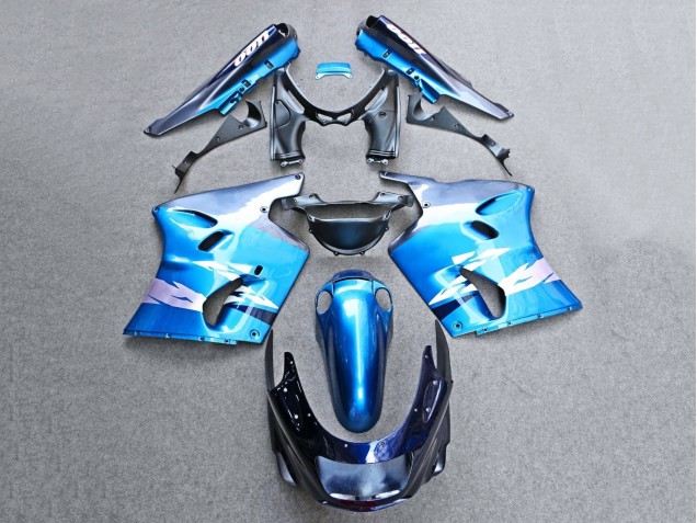 1993-2003 Glossy Blue Grey Kawasaki ZZR1100 Motorcycle Fairings Canada