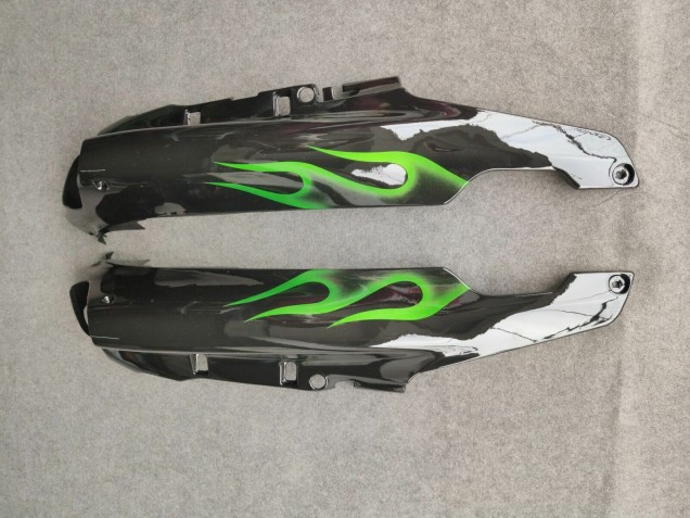 1993-2003 Glossy Black Green Flame Kawasaki ZZR1100 Motorcycle Fairings Canada