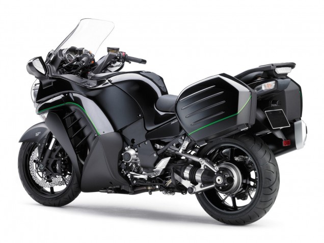 2007-2009 Matte Black Green Line Kawasaki GTR1400/ZG1400 Motorcycle Fairings Canada
