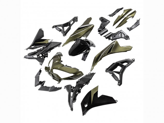 2021-2024 Dark Green Black Kawasaki Versys 650 Motorcycle Fairings Canada