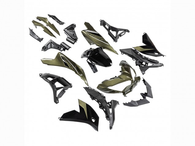 2021-2024 Dark Green Black Kawasaki Versys 650 Motorcycle Fairings Canada