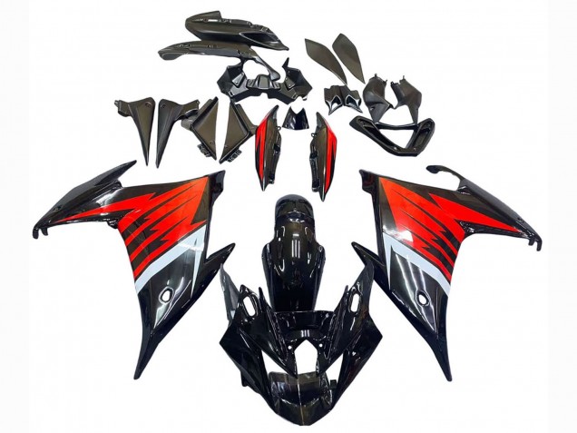 2009-2015 Black Red White Yamaha FZ6R Motorcycle Fairing Canada