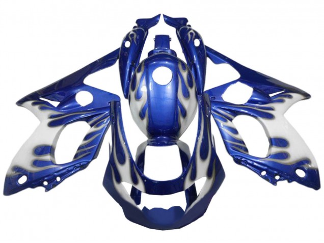 1996-2007 Blue White Silver Flame Yamaha YZF600R Thundercat Motorcycle Fairings Canada