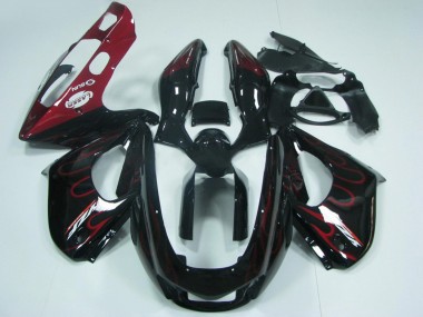 1997-2007 Black with Red Flame Yamaha YZF 1000R Thunderace Motorcycle Fairings Canada