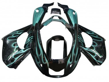 1997-2007 Glossy Black with Blue Flame Yamaha YZF 1000R Thunderace Motorcycle Fairings Canada