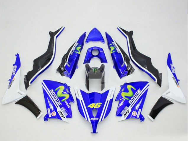 2012-2014 Blue Black White ENEOS MoviStar Yamalube 46 Yamaha TMAX530 Motorcycle Fairings Canada