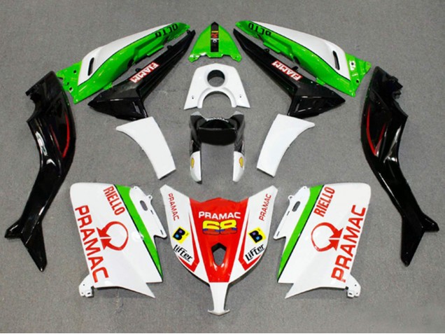 2012-2014 White Red Green Pramac Fiamm Yamaha TMAX530 Motorcycle Fairings Canada