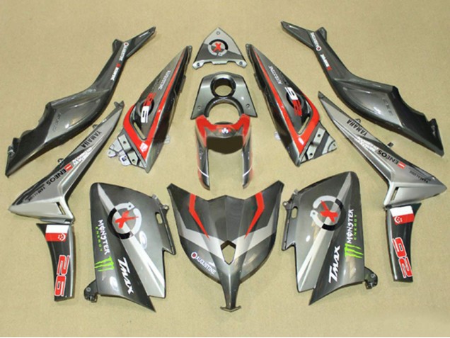 2012-2014 Grey Red Monster ENEOS Yamaha TMAX530 Motorcycle Fairings Canada