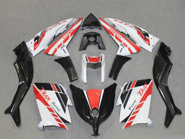 2012-2014 White Red Black Racing Yamaha TMAX530 Motorcycle Fairings Canada