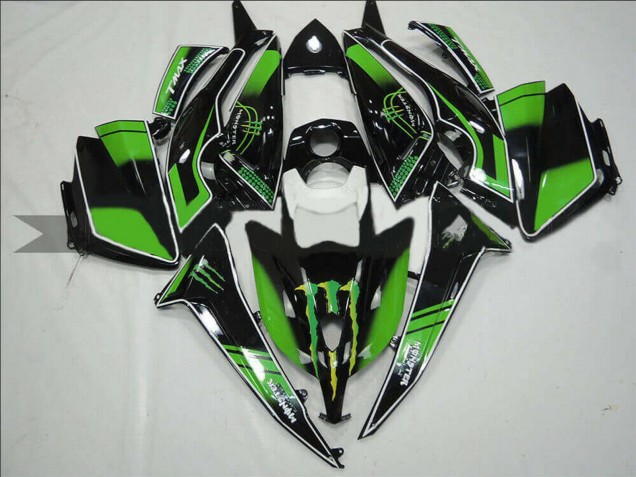 2012-2014 Glossy Black Green Monster Yamaha TMAX530 Motorcycle Fairings Canada