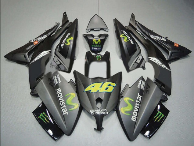 2012-2014 Matte Black MoviStar ENEOS Yamalube Monster 46 Yamaha TMAX530 Motorcycle Fairings Canada