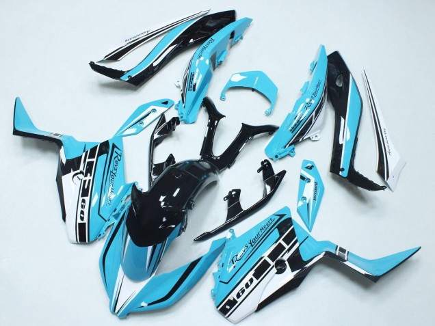 2017-2021 Sky Blue Glossy Black Yamaha XMAX300 Motorcycle Fairings Canada