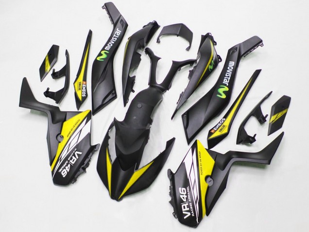 2017-2021 Matte Black Yellow MoviStar ENEOS 46 Yamaha XMAX300 Motorcycle Fairings Canada