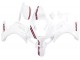 2003-2013 White with Dark Red Lines Suzuki SV650 Motorcycle Fairings Canada