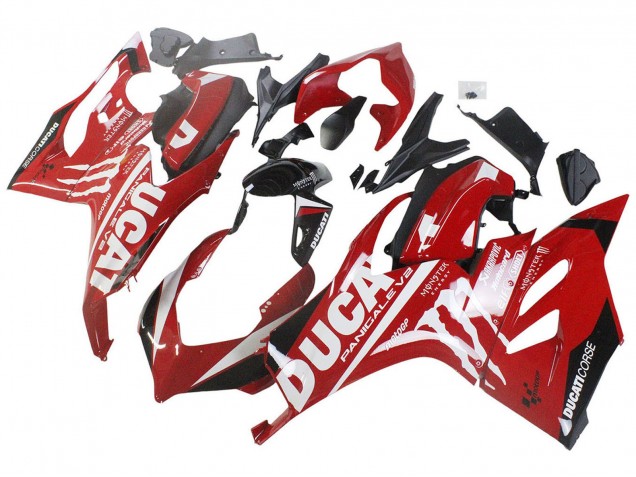 2020-2024 Red Glossy Black Monster Corse Ducati Panigale V2 Motorcycle Fairings Canada