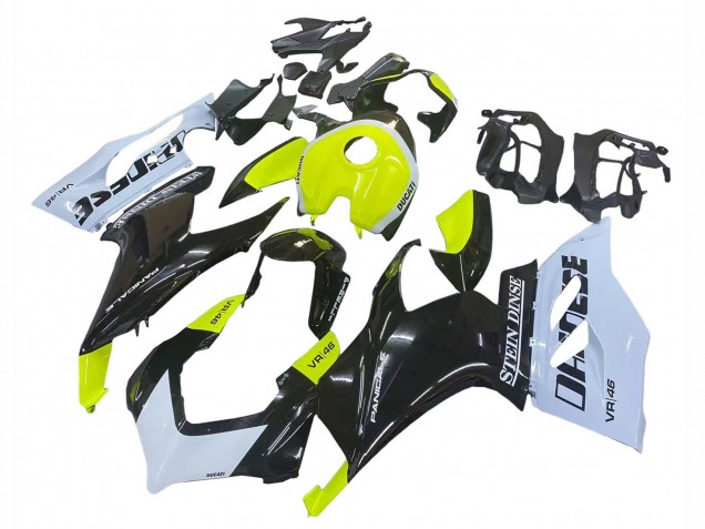 2020-2024 White Lime Green Glossy Black Stein Dinse VR 46 Ducati Panigale V2 Motorcycle Fairings Canada