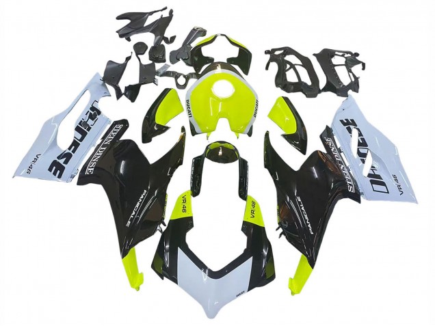 2020-2024 White Lime Green Glossy Black Stein Dinse VR 46 Ducati Panigale V2 Motorcycle Fairings Canada