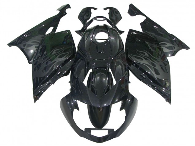 2005-2010 Glossy Black Grey Flame BMW K1200S Motorcycle Fairings Canada