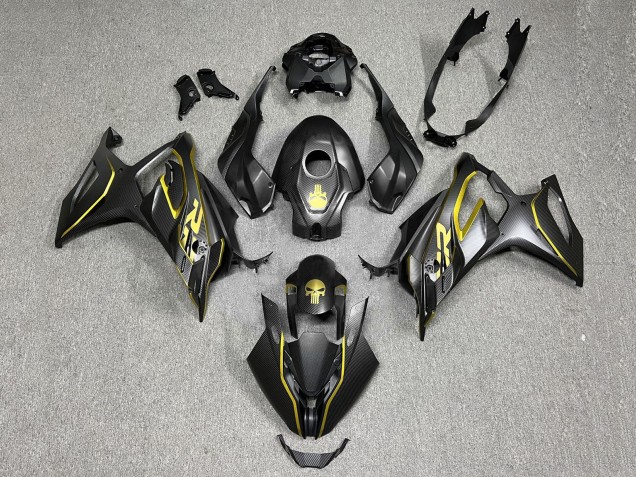 2023-2024 Gold Black Carbon Fiber BMW S1000RR Motorcycle Fairings Canada