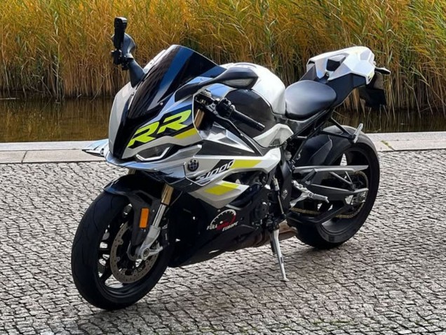 2023-2024 Silver Yellow Carbon Fiber BMW S1000RR Motorcycle Fairings Canada