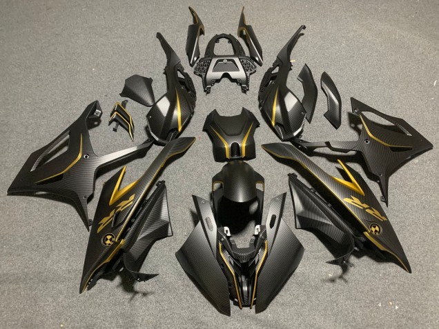 2019-2022 Black Gold Carbon Fiber BMW S1000RR Motorcycle Fairings Canada