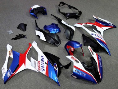 2019-2022 White Blue Red Smiths BMW S1000RR Motorcycle Fairings Canada