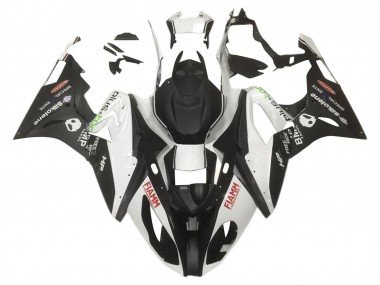 2015-2016 White Matte Black HP Fiamm BMW S1000RR Motorcycle Fairings Canada