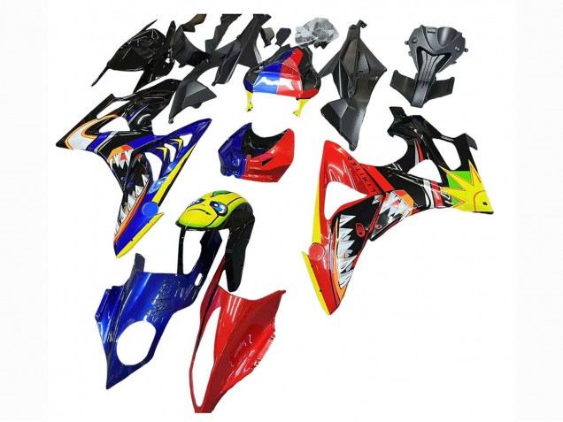2009-2014 Red Blue Yellow Shark BMW S1000RR Motorcycle Fairings Canada