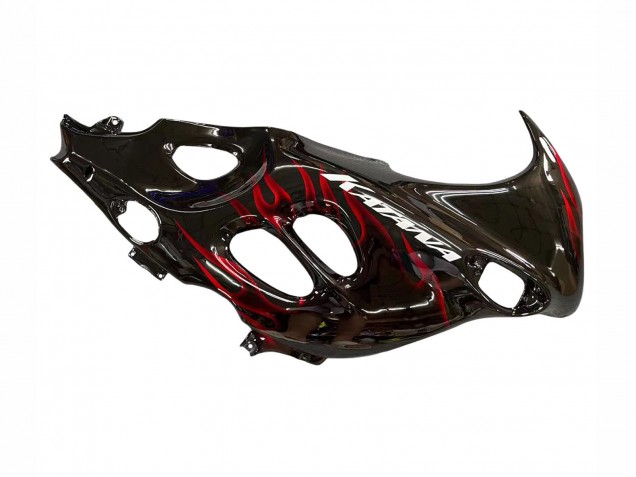 2004-2006 Glossy Black Red Flame Suzuki GSX600F/GSX750F Motorcycle Fairings Canada