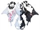 2023-2025 Black White with Flower Kawasaki ZX6R Motorcycle Fairings Canada