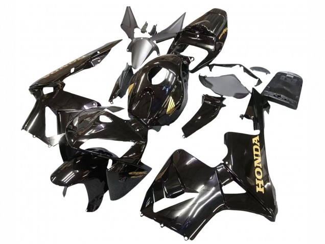 2005-2006 Black with Gold Logo Honda CBR600RR Motorcycle Fairings Canada